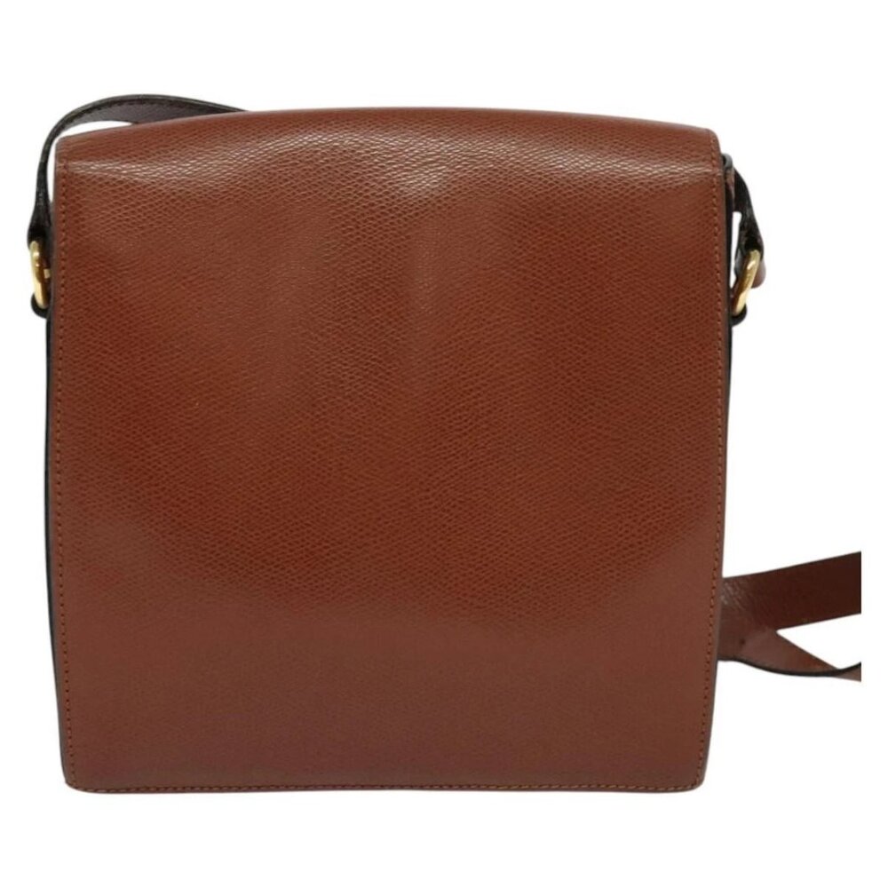 CELINE Shoulder Bag Leather Brown Auth KD516 - Picture 2 of 16